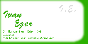 ivan eger business card